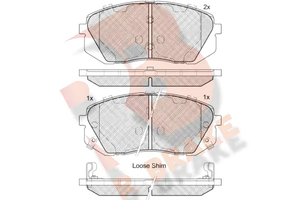 Brake Pad Set, disc brake (RB1826)