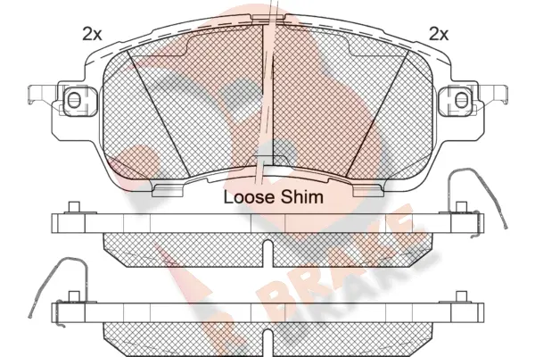 Brake Pad Set, disc brake (RB2235)