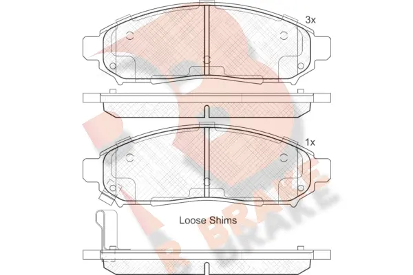 Brake Pad Set, disc brake (RB2003)