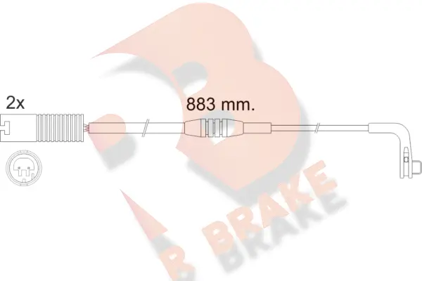 Warning Contact, brake pad wear (610480RB)