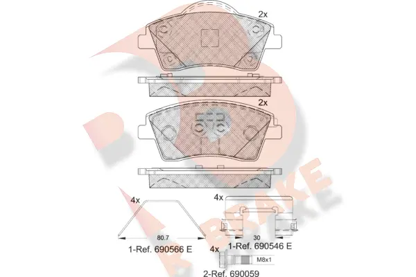 Brake Pad Set, disc brake (RB2329)