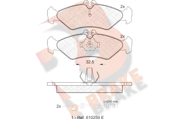 Brake Pad Set, disc brake (RB1102)