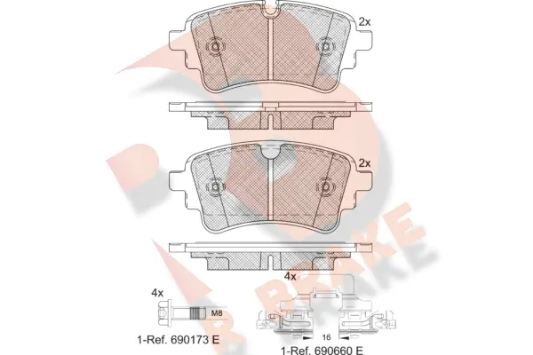 Brake Pad Set, disc brake (RB2256-208)