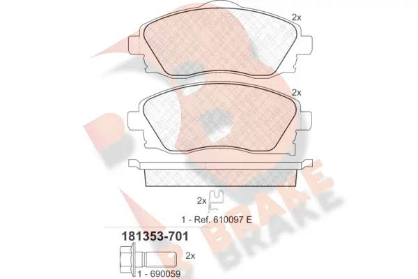 Brake Pad Set, disc brake (RB1353-701)