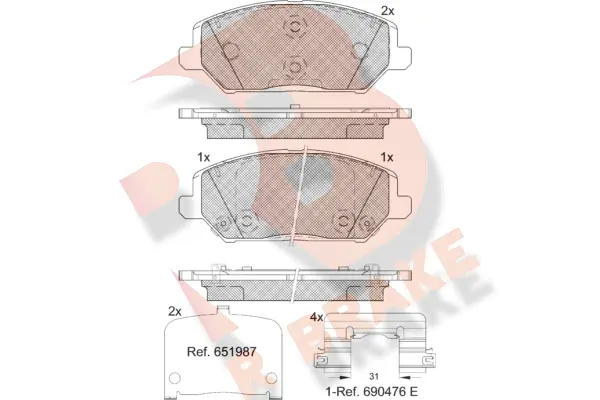 Brake Pad Set, disc brake (RB2320)