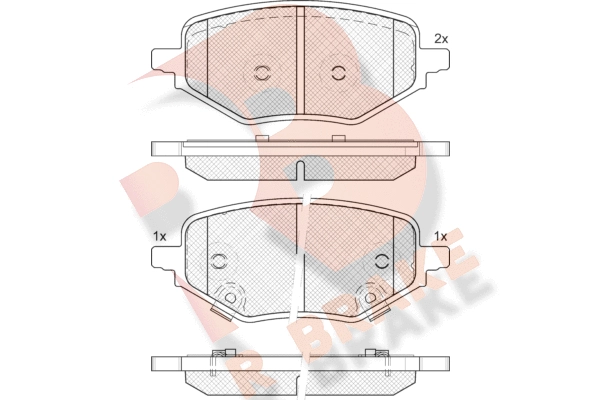 Brake Pad Set, disc brake (RB2476)