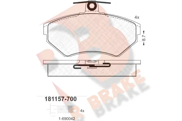 Brake Pad Set, disc brake (RB1157-700)