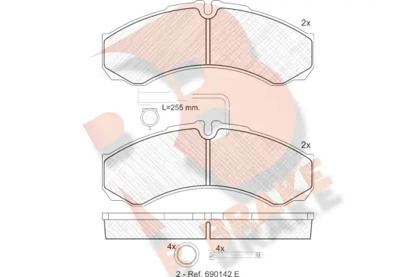 Brake Pad Set, disc brake (RB1848)