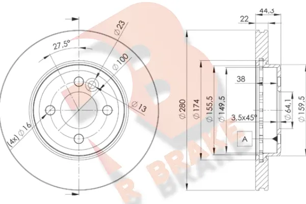 Brake Disc (78RBD22893)