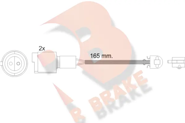 Warning Contact, brake pad wear (610238RB)