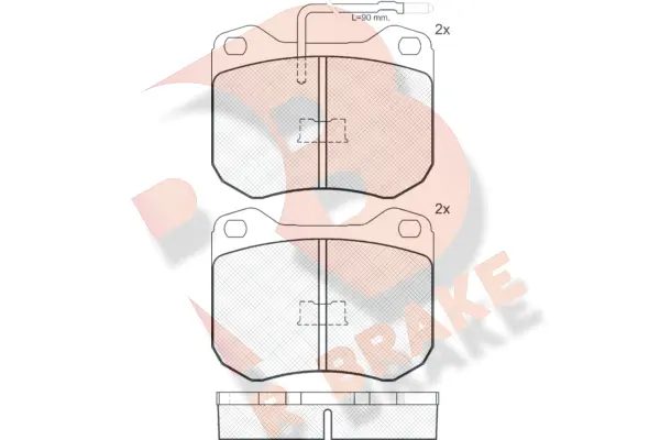 Brake Pad Set, disc brake (RB0198)