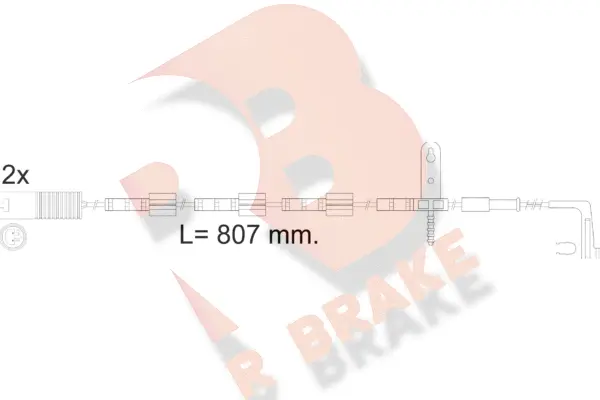Warning Contact, brake pad wear (610584RB)