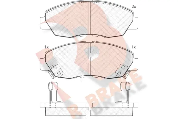 Brake Pad Set, disc brake (RB1329)