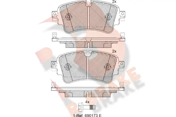 Brake Pad Set, disc brake (RB2256)