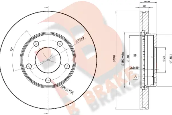 Brake Disc (78RBD23272)