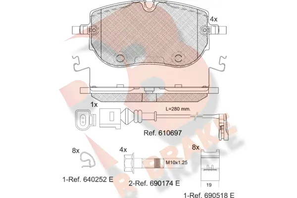 Brake Pad Set, disc brake (RB2394)