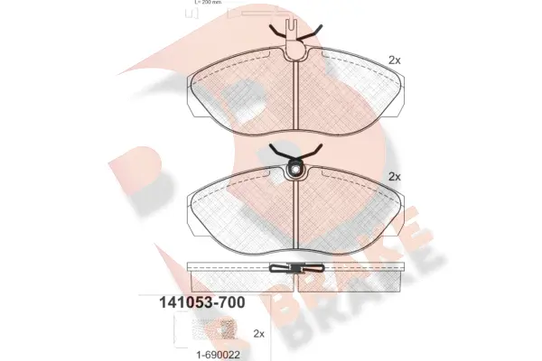 Brake Pad Set, disc brake (RB1053-700)