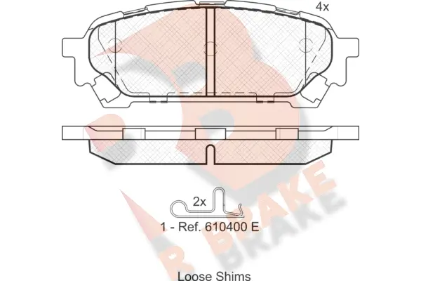 Brake Pad Set, disc brake (RB1737)