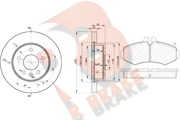 Brake Kit, disc brake (3R12886380)
