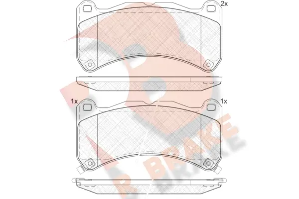 Brake Pad Set, disc brake (RB2014)