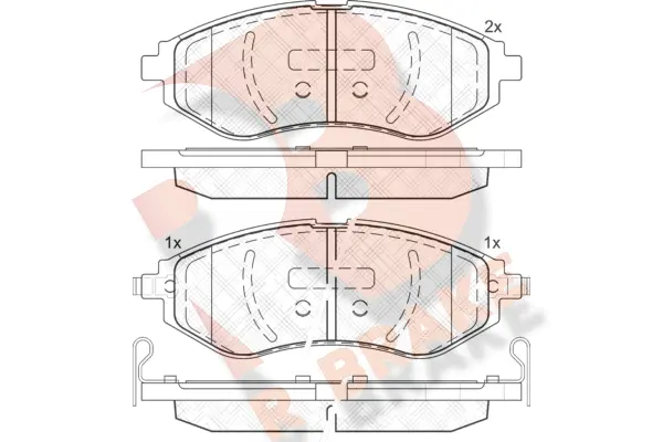 Brake Pad Set, disc brake (RB2040)
