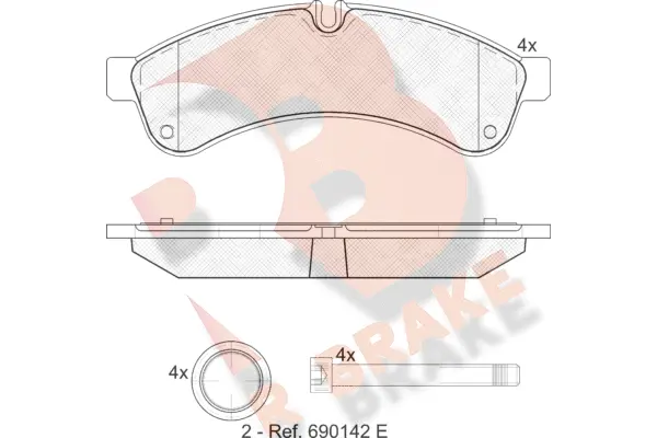 Brake Pad Set, disc brake (RB1880)
