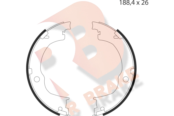 Brake Shoe Set, parking brake (79RBPB4022)
