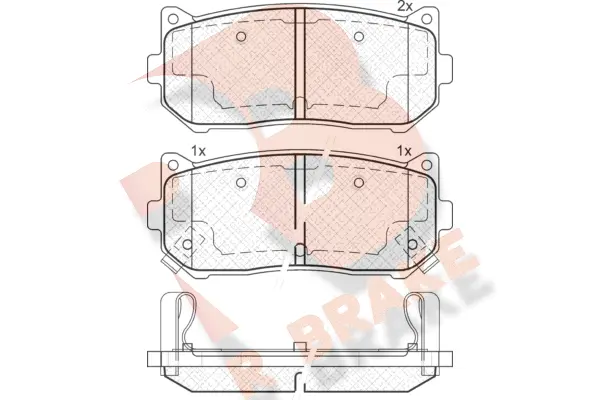 Brake Pad Set, disc brake (RB1669)