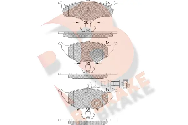 Brake Pad Set, disc brake (RB1594-071)