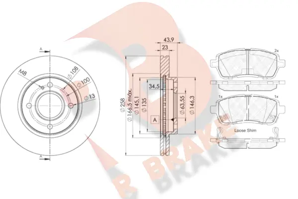 Brake Kit, disc brake (3R18815636)