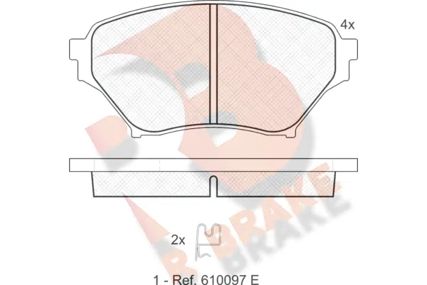 Brake Pad Set, disc brake (RB1529)