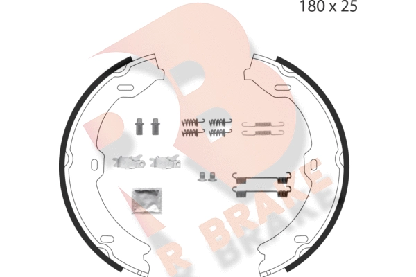 Brake Shoe Set, parking brake (79RBPB4015)