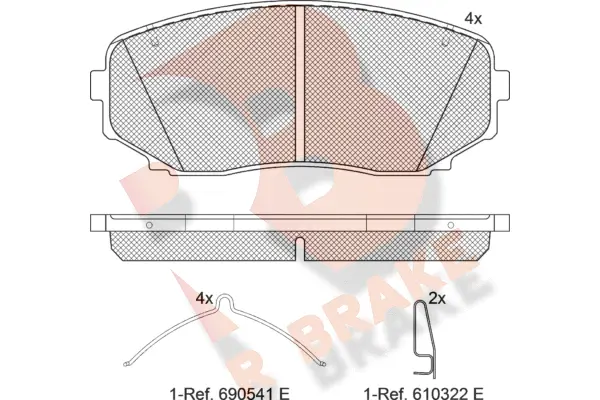 Brake Pad Set, disc brake (RB1962-233)