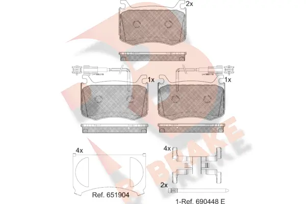 Brake Pad Set, disc brake (RB2303)
