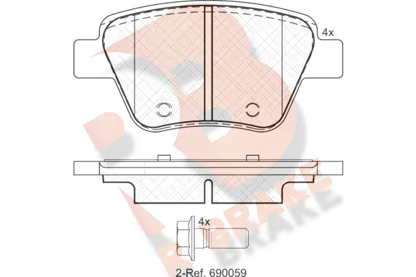 Brake Pad Set, disc brake (RB1967)