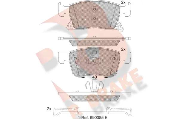 Brake Pad Set, disc brake (RB2245)
