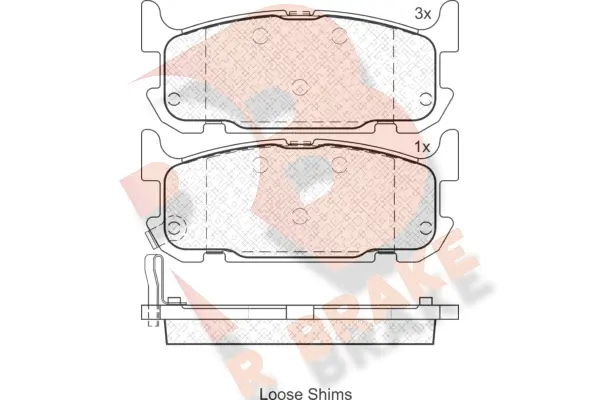 Brake Pad Set, disc brake (RB1738)