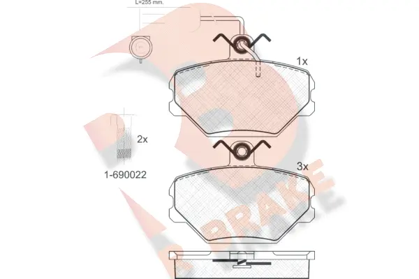 Brake Pad Set, disc brake (RB0729-203)