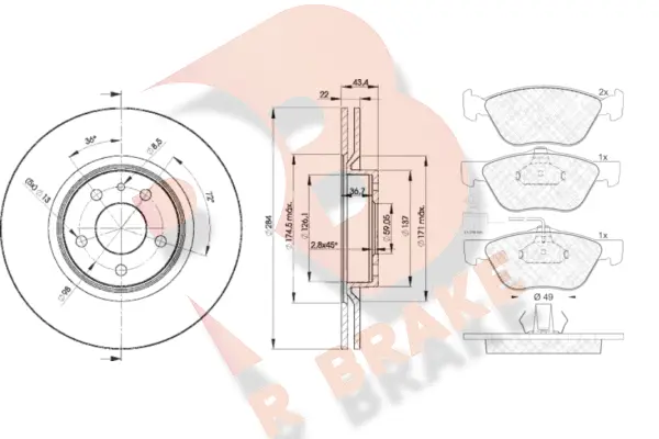 Brake Kit, disc brake (3R16011548)