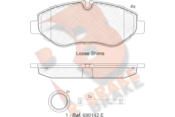 Brake Pad Set, disc brake (RB1832)