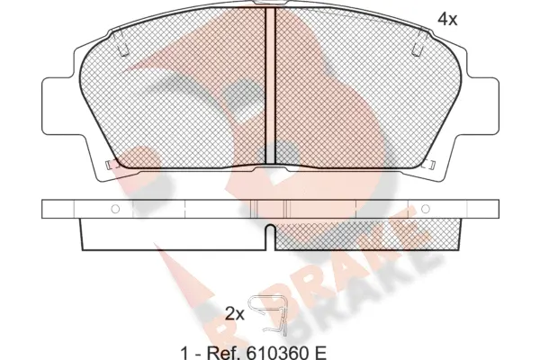 Brake Pad Set, disc brake (RB1169)