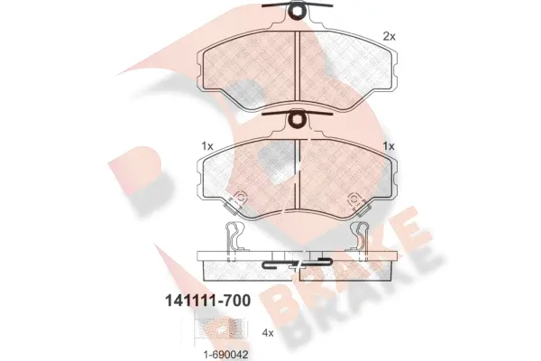 Brake Pad Set, disc brake (RB1111-700)