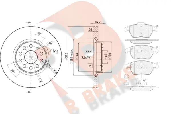 Brake Kit, disc brake (3R15675618)