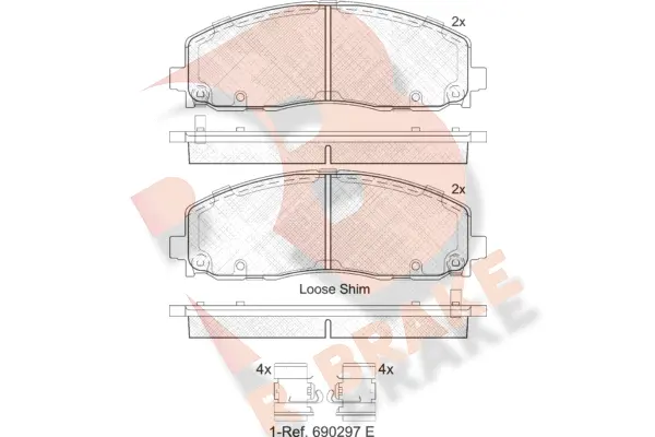 Brake Pad Set, disc brake (RB2054)