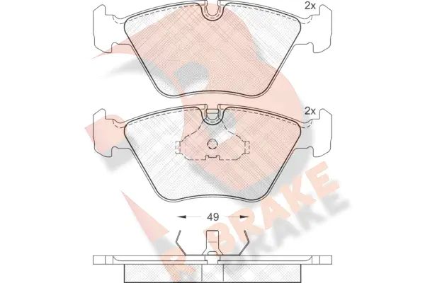 Brake Pad Set, disc brake (RB0883)