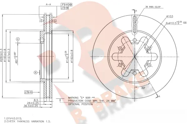 Brake Disc (78RBD26744)