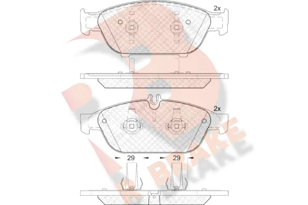 Brake Pad Set, disc brake (RB2103)