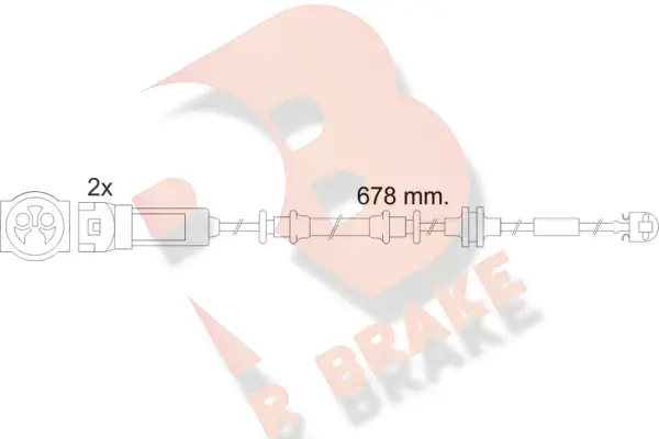 Warning Contact, brake pad wear (610452RB)