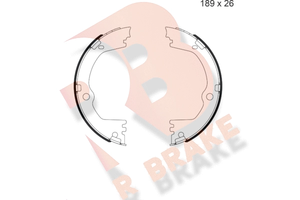 Brake Shoe Set, parking brake (79RBPB4056)