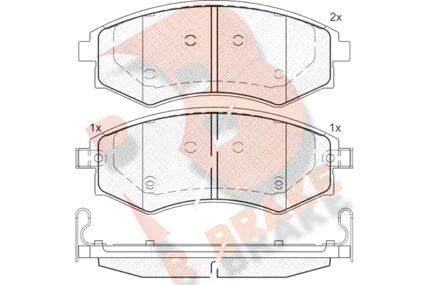 Brake Pad Set, disc brake (RB1716)